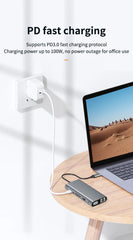 Basix Type-C Hub to HDMI Adapter USB C Hub 4K Thunderbolt 3 TF SD Reader Slot PD For MacBook Air Pro M2 M1 Chip Dock Station