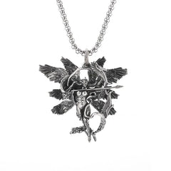 Dante Purgatory Cross Necklace Vintage Christian Passion Jesus Cross Pendant Male and Female Catholic Amulet Jewelry Gift