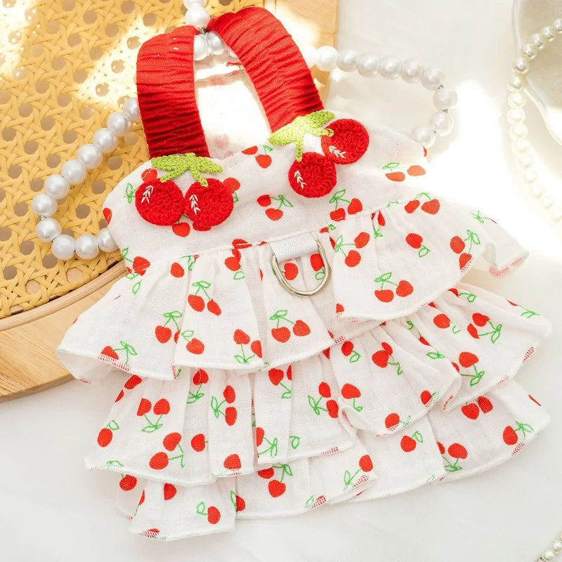 Cute Pet Dog Dress Dot Dog Summer Clothes Puppy Skirt Chihuahua Bichon French Bulldog Clothing Thin Girl Dog Costume Pet Shop Pet Clothing