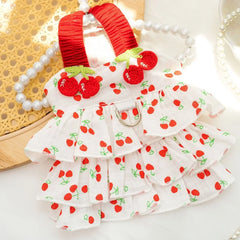 Cute Pet Dog Dress Dot Dog Summer Clothes Puppy Skirt Chihuahua Bichon French Bulldog Clothing Thin Girl Dog Costume Pet Shop Pet Clothing