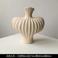 Livetai Wabi-Sabi Handmade Ceramic Vase, Organic Artistic Flower Pot for Living Room, Study & TV Console, Modern Boho Decor