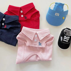 New Pet Dog Polo Shirt Dog Cool Clothes Soft Breathable Yorkie Chihuahua Puppy Clothes Dog Vest for Small Medium Dogs Costumes Pet Shop Pet Clothing