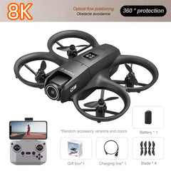 D16 Mini Drone 8K HD Dual Camera Profesional 180° Electric Adjustable GPS Positioning Obstacle avoidance Bushless UAV 2026 New