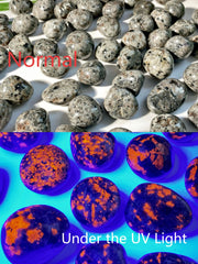 1PC/3PCS/5PCS 10-50mm Natural Yooperlite Tumbled Stones Crystal Minerals-UV Fluorescent,Glitter,Healing Crystal,Gift