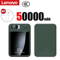 Lenovo 2026 200000mAh Magnetic Wireless Power Bank Portable Fast Charger For Magsafe Auxiliary Battery For iphone Huawei Samsung