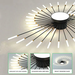 Creative Fan-shaped Rotating Living Room Light Lustre Home Decoration Bedroom LED Ceiling Lamp Modern Dining Room Pendant Lights