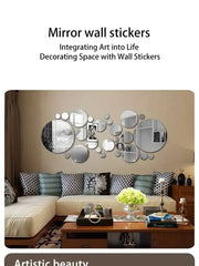 Acrylic Mirror Wall Sticker Round Decorative Mirror