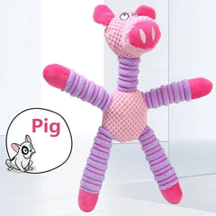 Indestructible Large Dog Sound Squeaky Toys Animals Shape Pet Soft Plush Chew Molar Training Toy Puppy Bite Teeth Dental Toys Pet Shop
