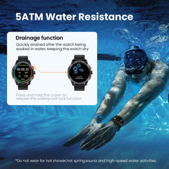 HAYLOU Solar Ultra GPS Smartwatch 1.6” AMOLED Display 5ATM Waterproof Built-in GPS Bluetooth Phone Calls Sports Smart Watch