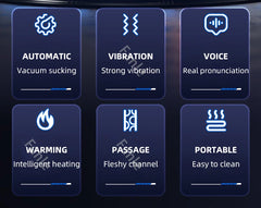 Male Masturbator Automatic Sucking Vibration Blowjob Machine Heating Pussy Penis Pump Masturbation Cup Sex Toys for Men Supplies