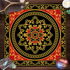 Tarot Tablecloth Mandala Flower Of Life Altar Cloth For Divination Meditation Circle Galaxy Tarot Mat Spiritual Oracle Card Pad