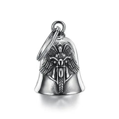 Vintage Christian Jesus Cross Bell Pendant Motorcycle Bell Necklace Punk Biker Religious Exorcist Lucky Jewelry for Men's