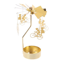 1pc Metal Hot Rotating Candle Holder Christmas Rotating Candle Holder Dinner Party Wedding Party Candle Holder Home Decor
