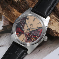 Shanghai 36MM Hand-Wind Mechanical Watch 7120 Waterproof Bauhaus Design Watch for Men enamel dial