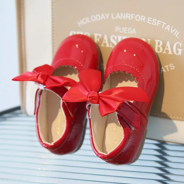 2025 Spring Autumn Little Toddler Girl Leather Dress Shoes Kids Cute Oxfords Bright Colors Girls Party Performance Dance Shoes