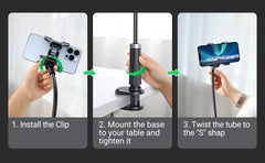 90cm Phone Holder Stand Lazy Bracket Headrest Bed 360 Flexible Long Arms Clamp Mount For iPhone Samsung and 3.5~6.7" Device