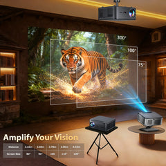 XIWBSY 45000Lumens Google TV Projector Portable Projector 4K Android 14.0 Daylight Projector 8K Video Home Theater  Projector