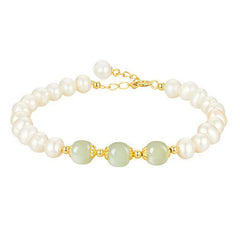 Natural Hetian Jade Green Beads Bracelet – Luxury Elegant Jewelry for Women