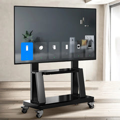 Mobile TV Cart, Height Adjustable TV Stand for 32-75inch TVs with Lockable Wheel,Rolling TV Stand with Wheels Max VESA 600x400mm Living Room Furniture