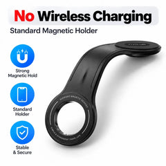 Vyvylabs Magnetic Car Phone Holder 15W Wireless Charger Bendable Car Phone Mount for iPhone 12-18 Stand Dashboard Center Console