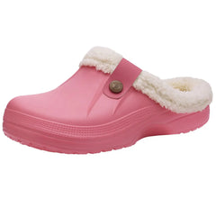 Asgard Winter Fur Furry Slippers For Men Outdoor Fashion Waterproof Plush Cotton Slippers Indoor Warm Cozy Non-slip Home Shoes