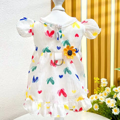 Cute Pet Dog Dress Dot Dog Summer Clothes Puppy Skirt Chihuahua Bichon French Bulldog Clothing Thin Girl Dog Costume Pet Shop Pet Clothing