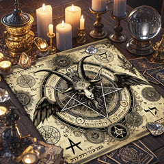 Gothic Decorative Tablecloth Tarot Tablecloth Tarot Enthusiast Astrology Ritual Cloth Polyester Altar Decorative Pad