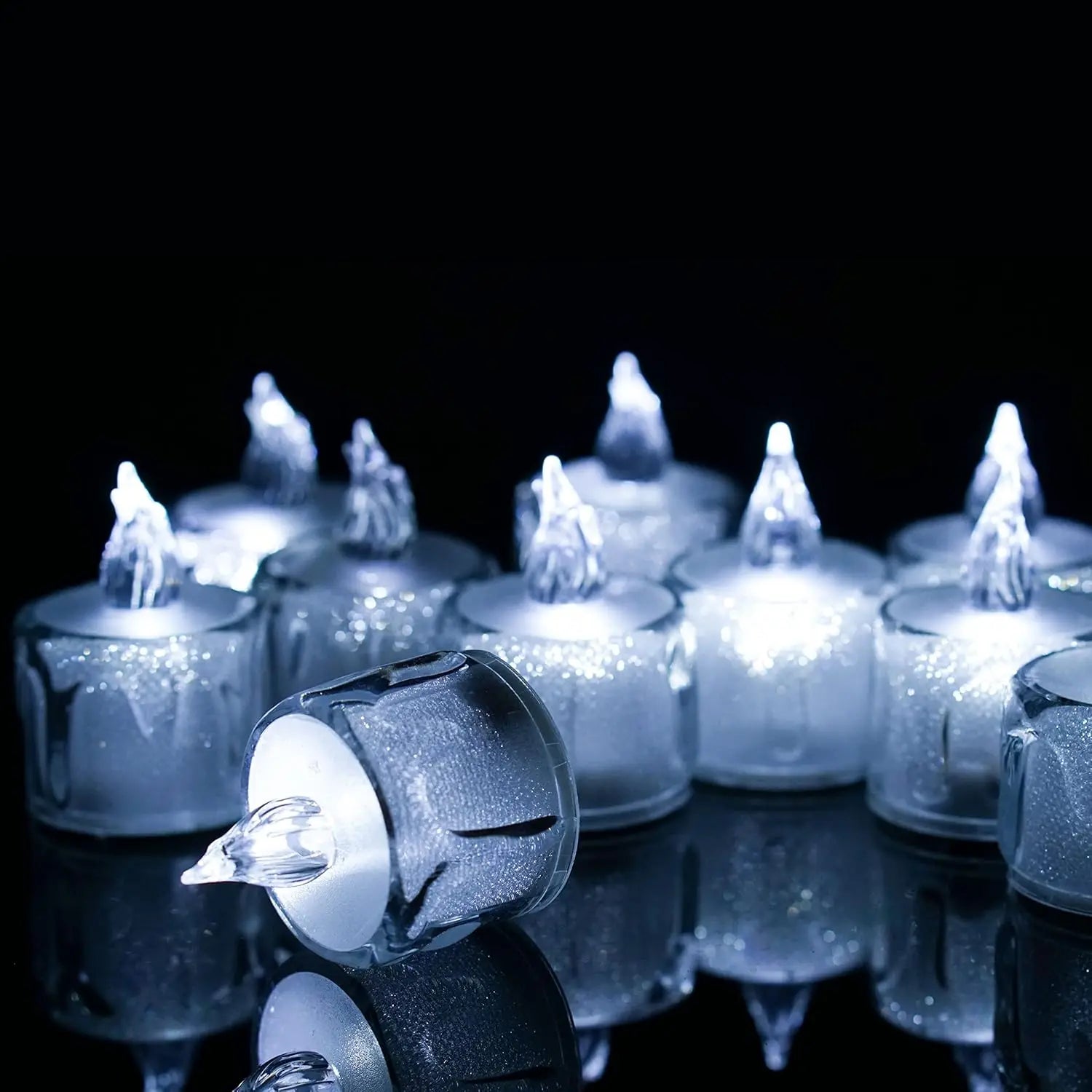 3-96Pcs Flameless LED Candle Creative wishing Led Tea Light Warm White Flameless Candle Halloween Christmas Decor Candle Light