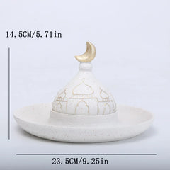 Ramadan Ornaments Resin Material Mosque Islamic Castle Statue Family Tabletop Atmosphere Decoration Architectural Style Gift