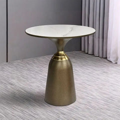 Nordic Light Luxury Round Coffee Table Modern Exquisite Home Creative Corner Table Living Room Furniture Sofa Side Rock Plate Round Tables
