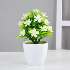 1pc Artificial Potted Plant Small Bonsai Flowers Pot Simulated Tree Ornaments Wedding Home Hotel Office Table Decor Fake Plants