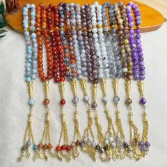 10mm 33PCS Glass Tasbih Islamic Prayer Beads Bracelet for Women