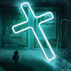Jesus Cross Neon Sign,Led Cross Decor Art Lamp for Wall Decor, Bedroom, Christian Decor, Religious Room,Christening Day Decor