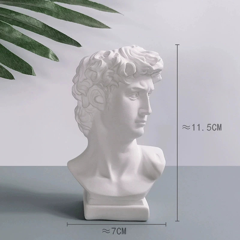 Ins Nordic David Vase  Ornaments Flower Pot Makeup Brush Storage Bucket  Vintage Home Decoration Art Sketch Practice
