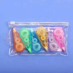 6pc Set Correction Tape Kawaii Mechanical Cute Design Correction Tape - Perfect for Decorating Diaries and School Supplies
