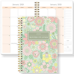 2026 A5 Monthly Planner, Floral Cover,Academic Agenda with Notes&To Do List,Perfect for Productivity,Time Management,Great Gift