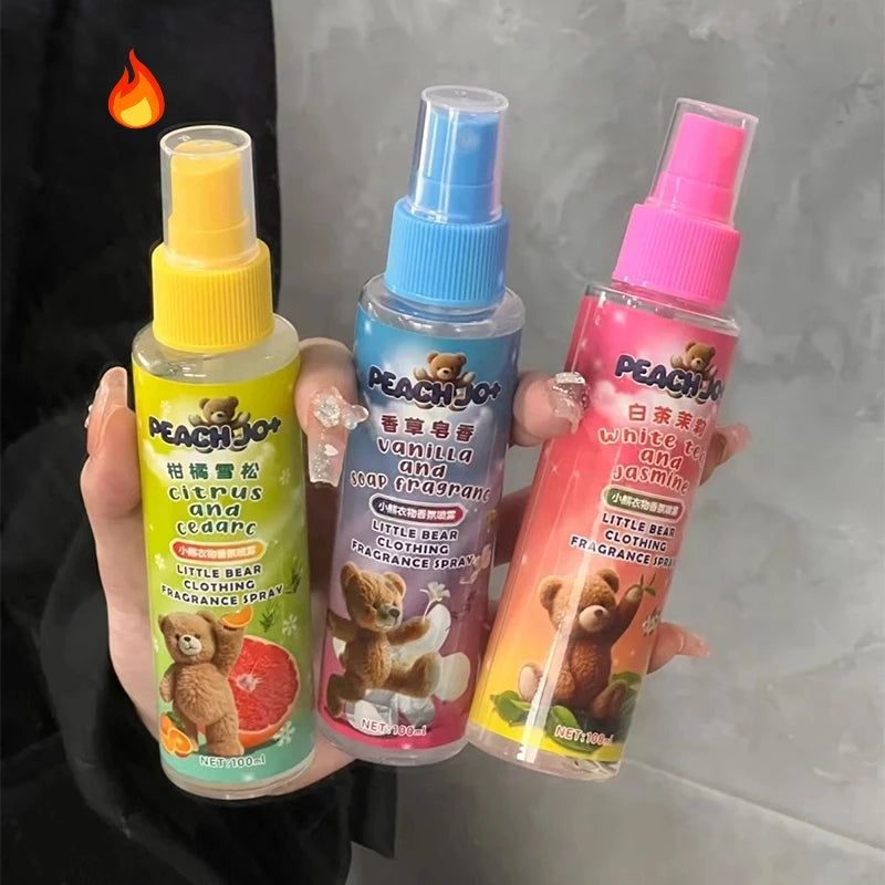 Korean Fresh Clothes Fragrance Spray Rich White Tea Jasmine Eau De Toilette Lasting Deodorizing Air Fabric Freshener Deodorizing
