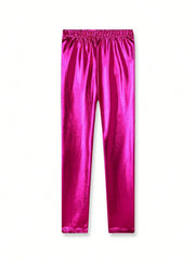 Glow Kids Dance Pants Girls Ballet Training Leggings with Sparkle Children's High Waist Yoga Pants Kids Stretchy Gymnastics Wear