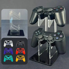 1/2PCS Clear 2 Layer PS5 PS4 Controller Stand With Headphone Holder Game Accessories Organizer Storage Rack For 1/2 Controllers