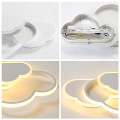 Cloud Ceiling Light,32w Creative LED Ceiling Lamp with Dimmable Remote Control 3000-6500k 2800lm,for Living Room