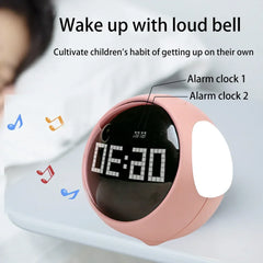 Child Alarm Clock Digital Emotion Table Clock WIth Light Living Room Bedroom Desktop Clock Cute Cartoon Alarm Clock for Kids
