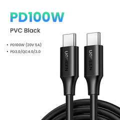 UGREEN 100W USB Type C To USB C Cable for MacBook iPhone18 17 16 iPad Samsung S26 PD Fast Charging Charger Cord 5A E-Marker Chip