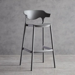 Bar Chair Household Plastic Island Backrest High Foot Dining Chair Stackable High Stool Cafe Negotiation High Stools Kitchen & Dining Furniture Bar Stools & Counter Stools