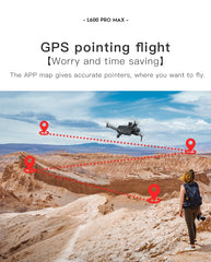 New L600 PRO MAX/PRO GPS Drone 5KM 4K Professional HD Dual Camera 3-Axis Gimbal 360° Obstacle Avoidance Brushless Quadcopter Toy