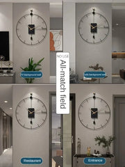 Modern Design Wall Clock Swingable Wall Clocks Living Room Modern Vintage Pendulum Clock Large Brief Wall Home Decor