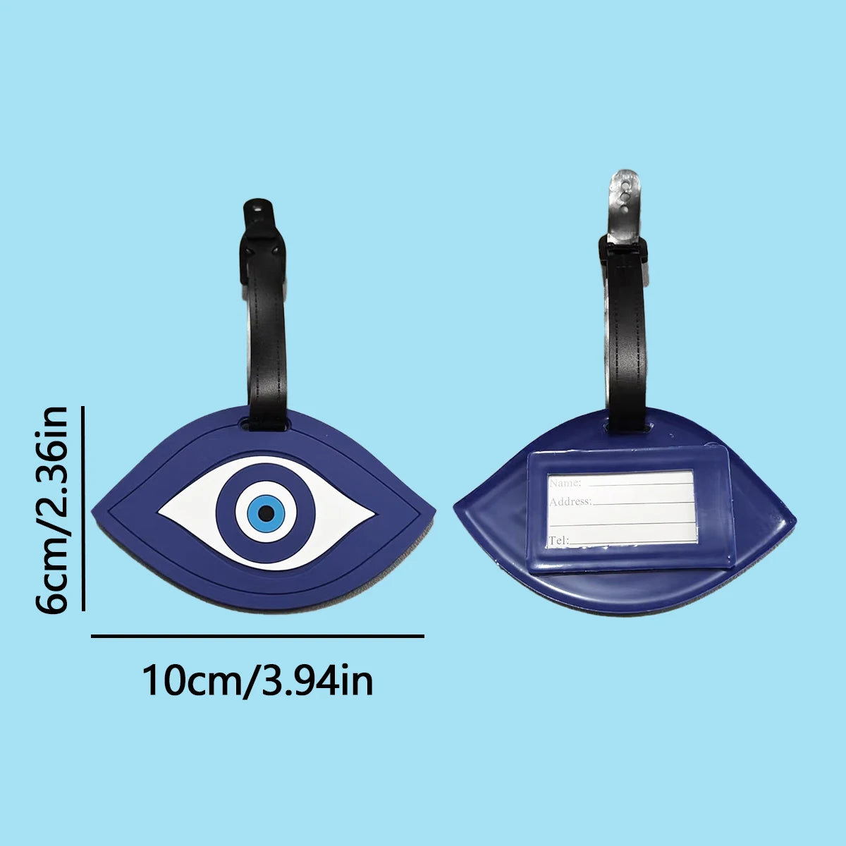 Fatima creative hand eye pattern luggage tag, airport check-in luggage tag, travel accessory to avoid loss.-zmt