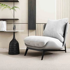 Upholstered Single Corner Sofa Lounge Leisure Armless Lazy Chair Comfy Accent Chair for Living Room Bedroom Reading Room Recliner-Living Room Furniture