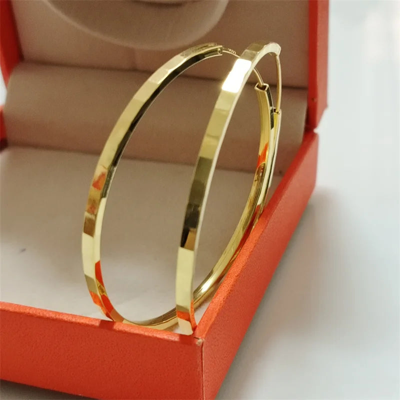 Senlissi 18K Gold Plated 925 Silver Hoop Earrings for Women