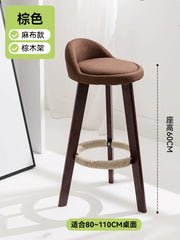 Bar Stools home high stool bar high chair cashier stool simple solid wood bar chair front desk commercial Kitchen & Dining Furniture