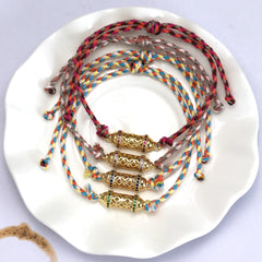 Lucky Eye Adjustable Colorful Braided Rope Bracelet Turkish Evil Eye Bead Copper Zircon Charm Bracelet for Women Men Jewelry